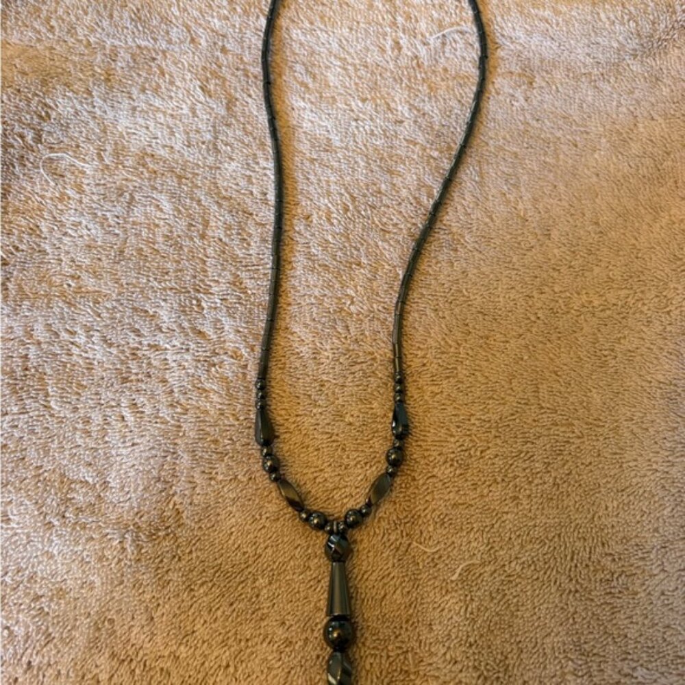 Black Beaded Necklace - Jewelry